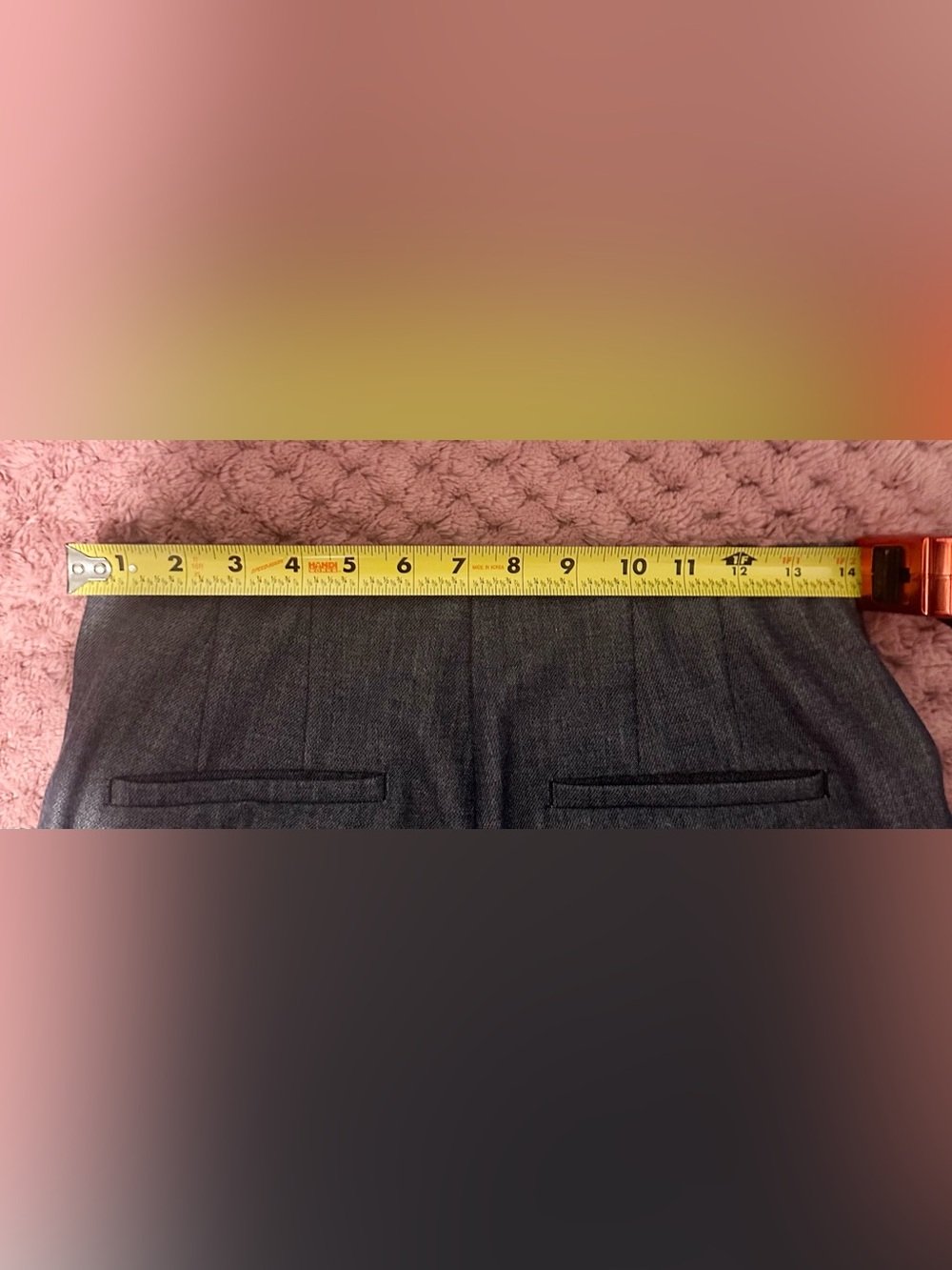 LOFT denim chambray highwaist skinny trousers Sz 6 Tall - Picture 10 of 10